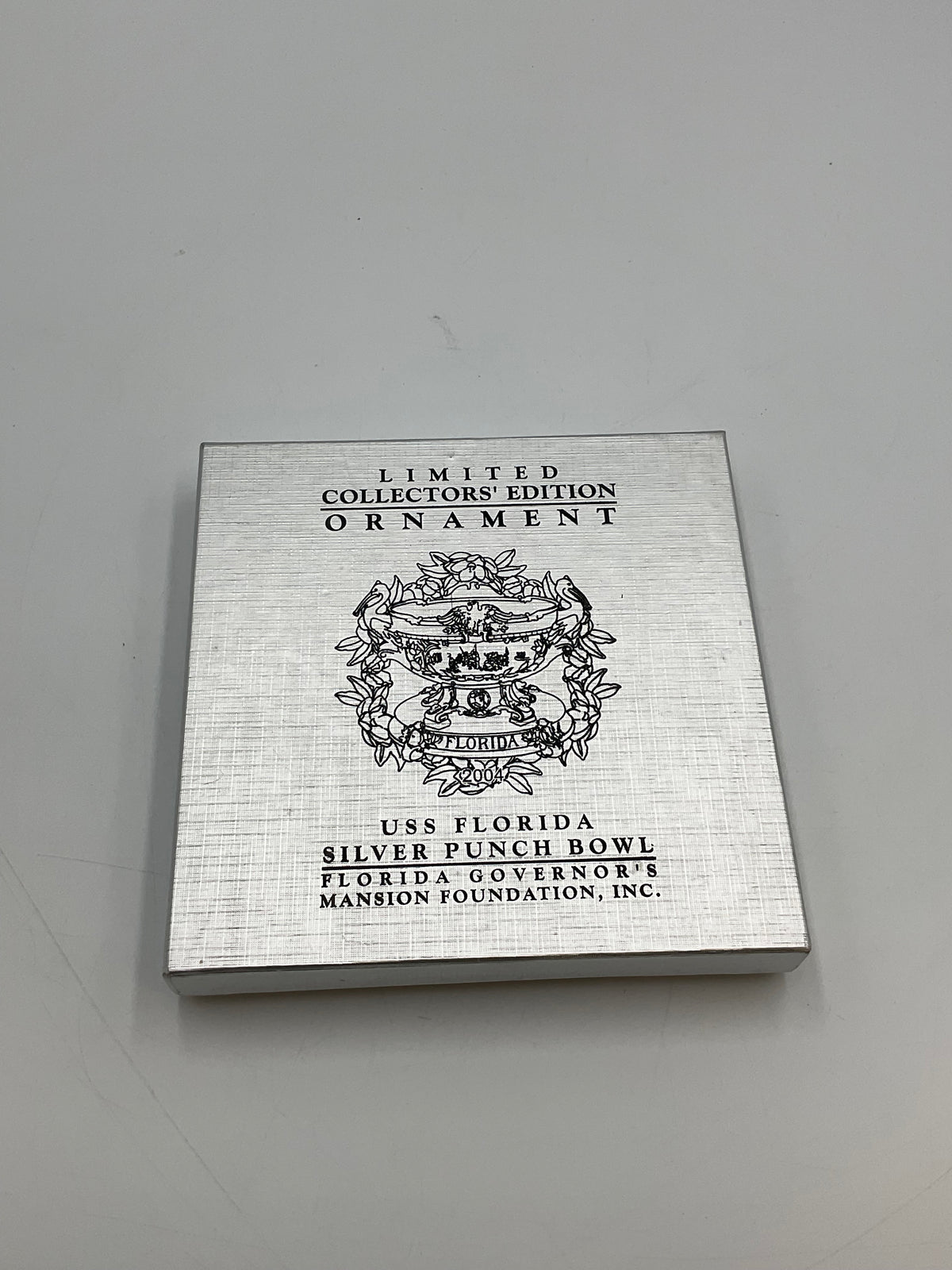 2004 USS Florida Silver Punch Bowl Christmas Ornament