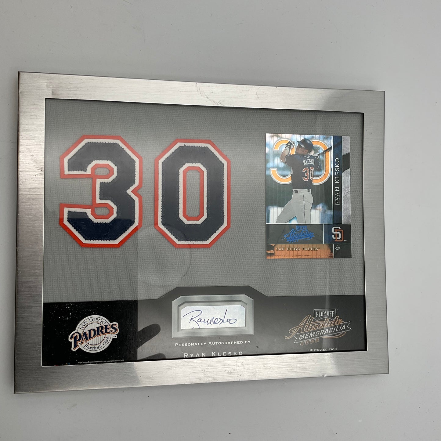 San Diego Padres Ryan Klesko Autographed Playoff Memrobilia