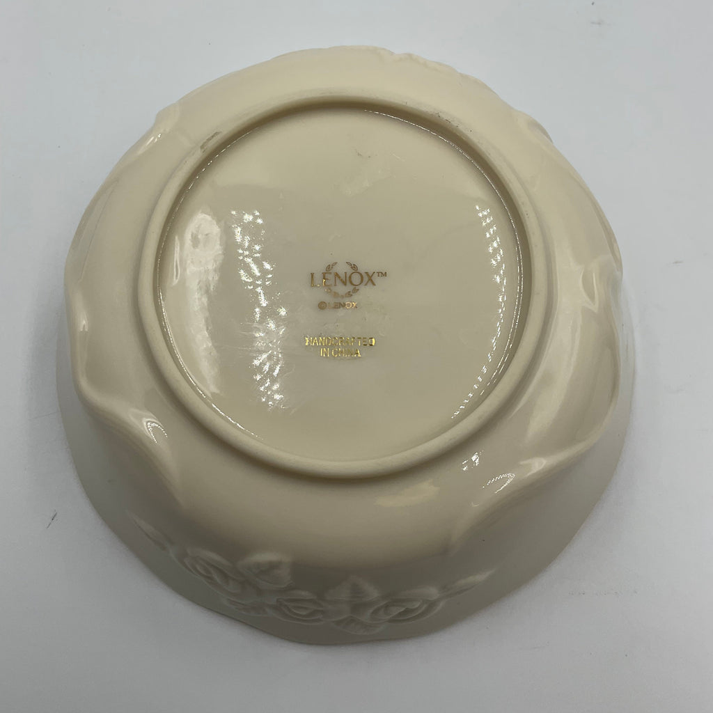 Vintage Lenox Ivory Porcelain Serving Bowl Gold Trim
