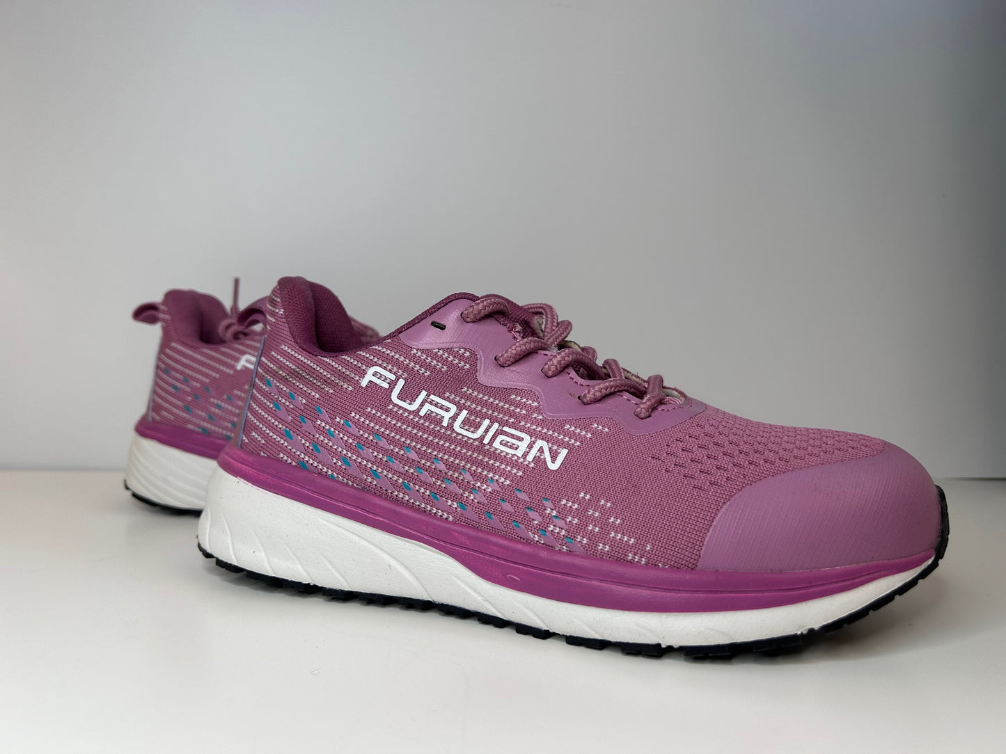 Furuian Fuschia Pink Steel Toe Women's Shoes Size 7 Brand New