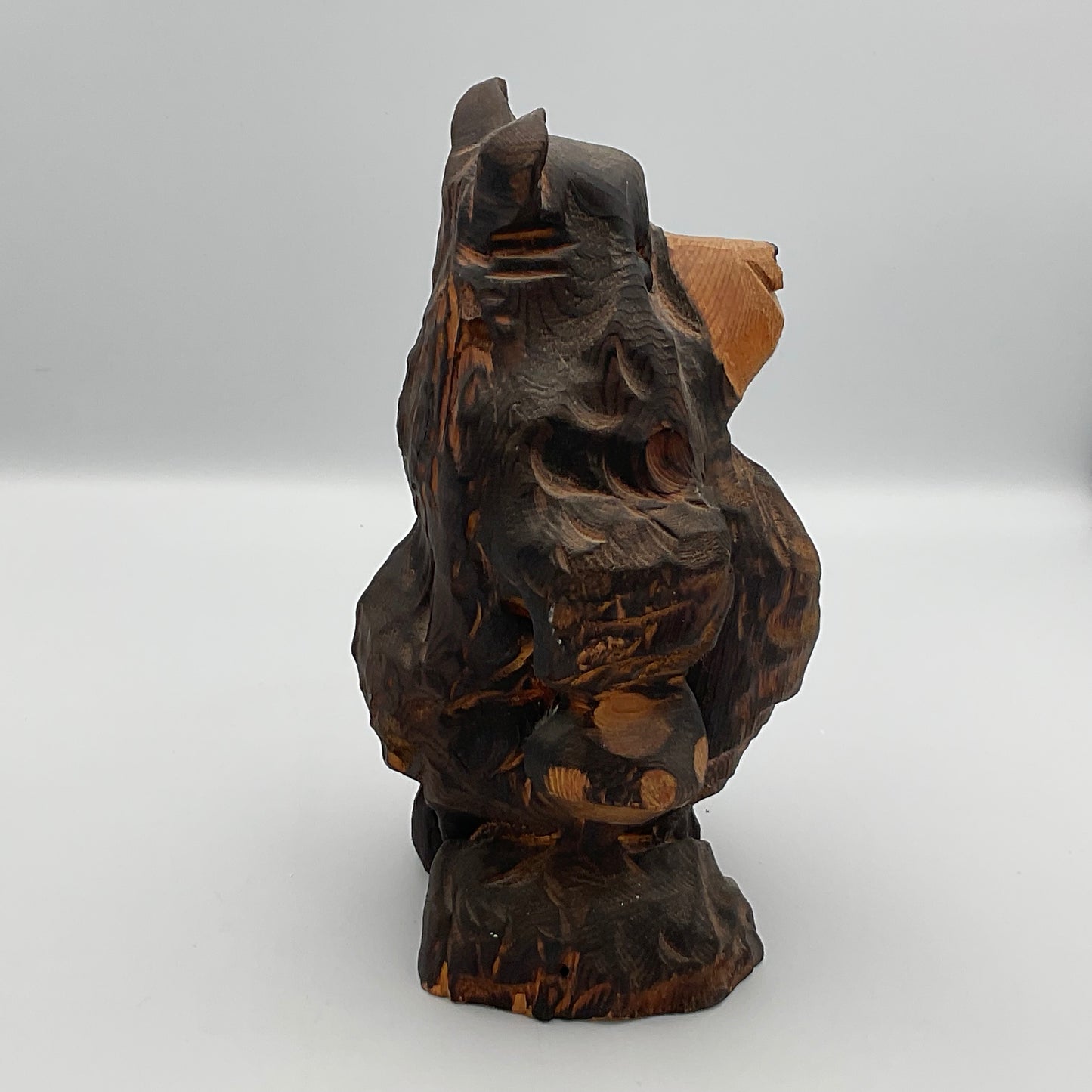 Rustic Chainsaw Carved Wooden Bear Sculpture