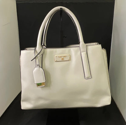 Nine West White Off-White Three Compartment Handbag