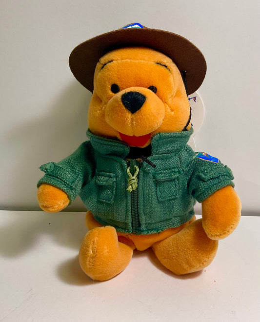 Winnie the Pooh Park Service Forest Ranger Vintage Mini Beanbag Plush Disney Collectible