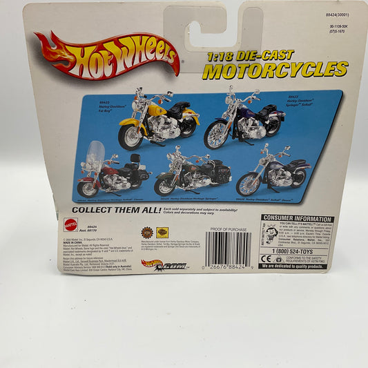 Hot Wheels Harley Davidson 1:18 Die-Cast Model Heritage Softail Classic New