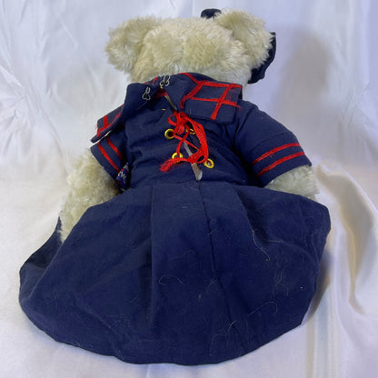 Boyds Bears Buffington Blue Red Sailor Dress and Pants Teddy Bear
