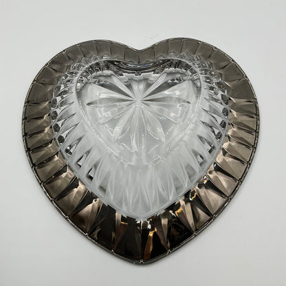 Boxed Mikasa Glass Heart Dish