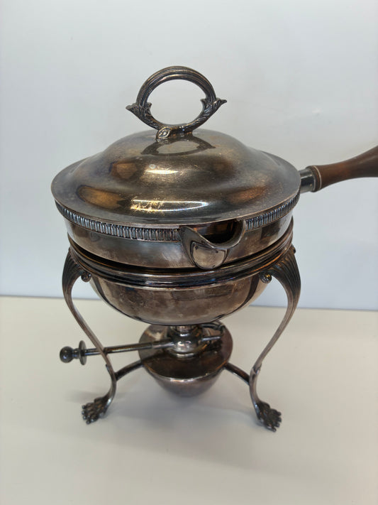 Antique 4 Piece Cavendish Chafing Dish Electroplated Nickle Silver EPNS Made in England