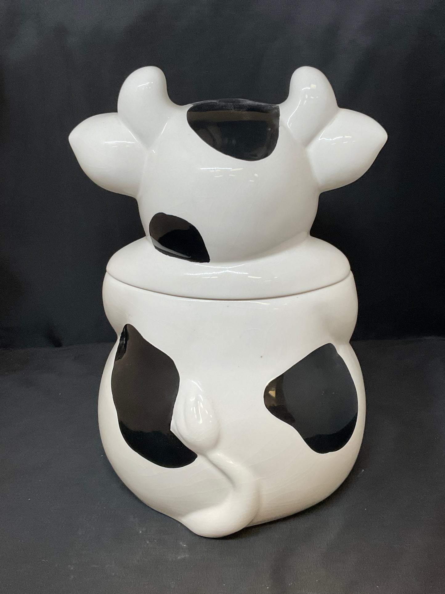 Ceramic Vintage Holstein Cow Cookie Jar