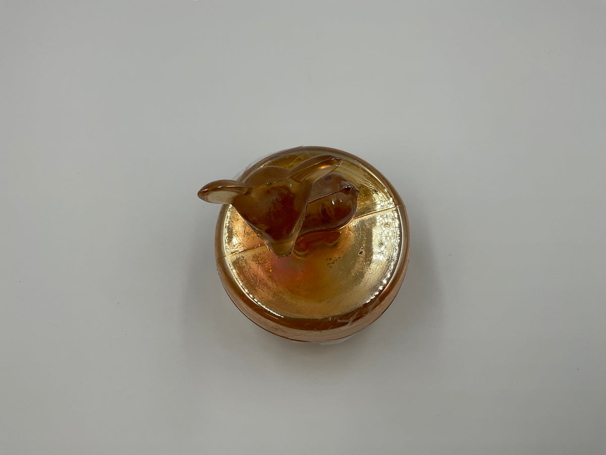 Vintage Jeannette Glass Company “Fawn” powder jar
