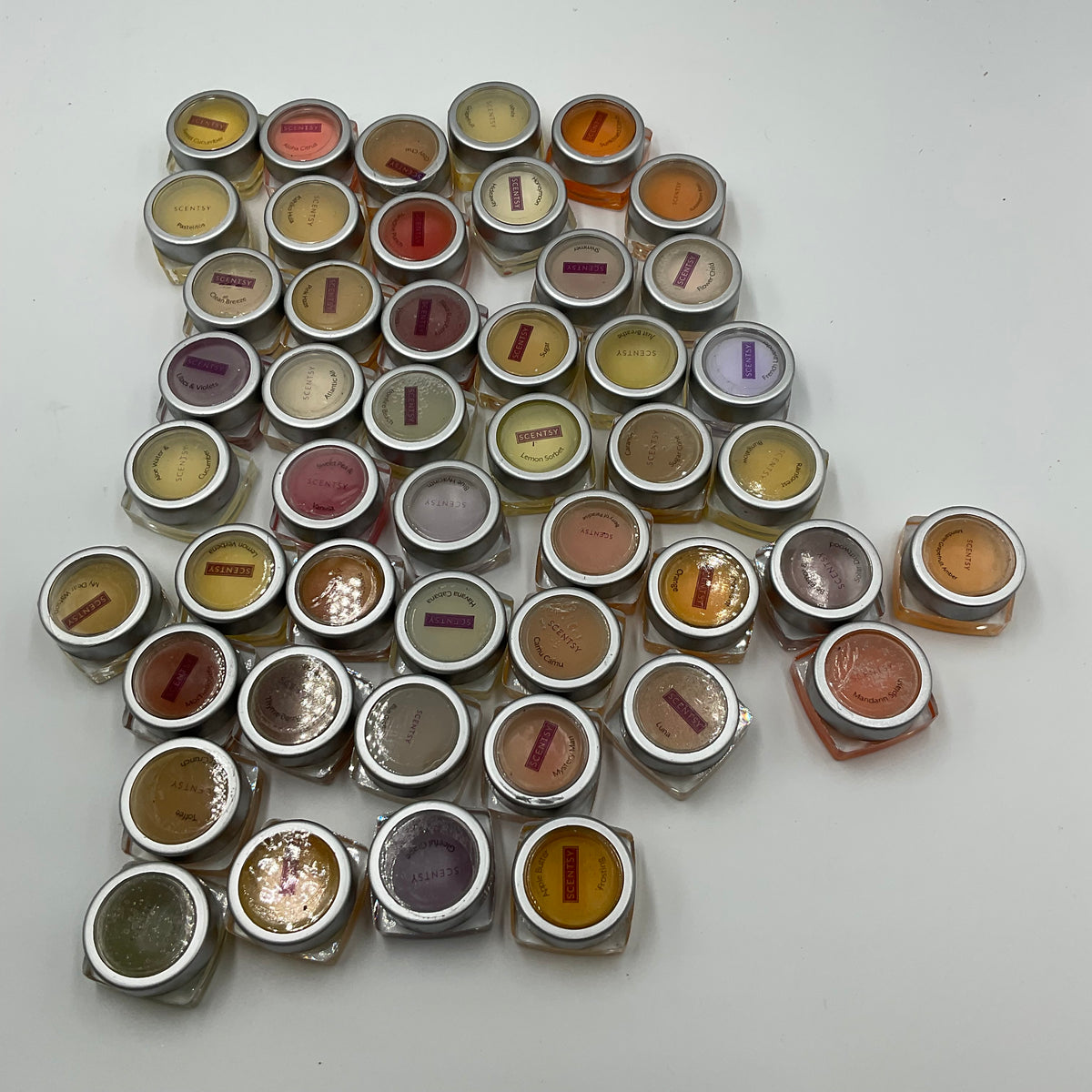 Scentsy Party Tester Wax Melt Samples Lot of 47 Assorted Scents