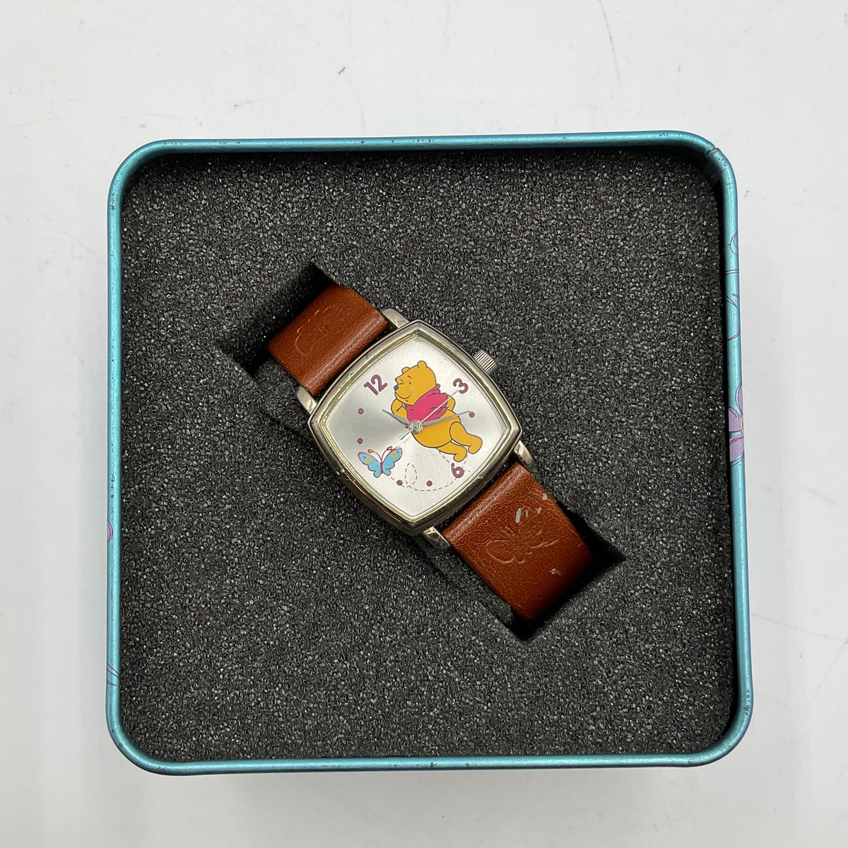 Disney Winnie the Pooh Special Edition Watch w/ Tin Brown Leather Band