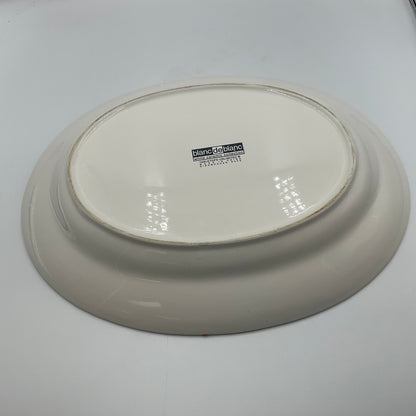 Blanc De Blanc White Ceramic Collection 18 Inch Oval Platter