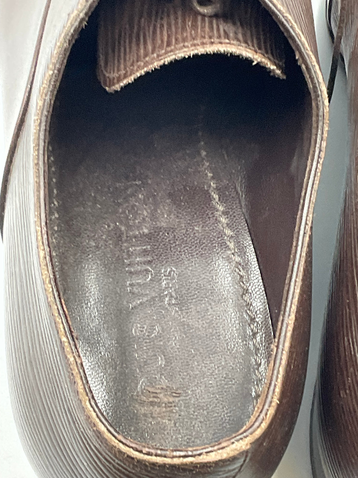Louis Vuitton Men's Epi Leather Lace Up Dress Shoes Size 7.5 US 6.5 UK