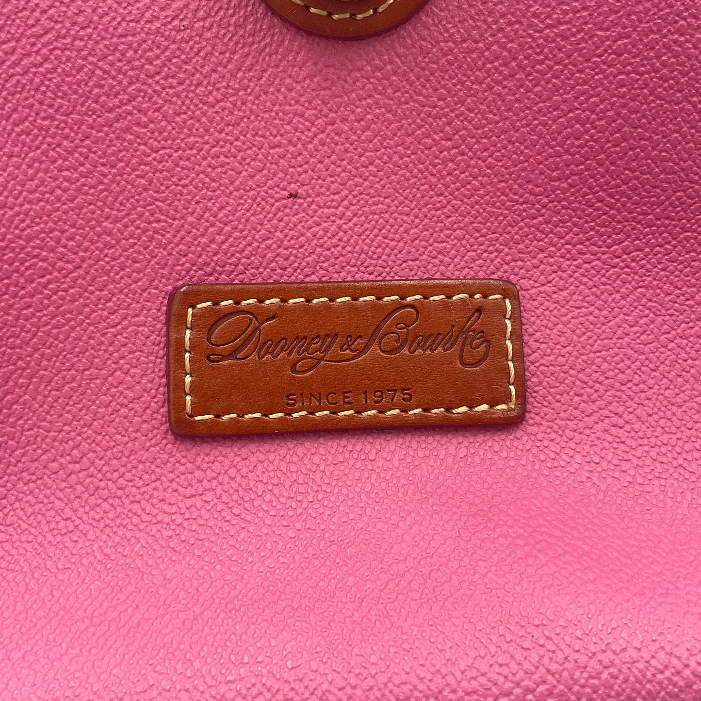 Hot Pink Dooney & Bourke Leather Satchel Shoulder Bag Handbag Purse