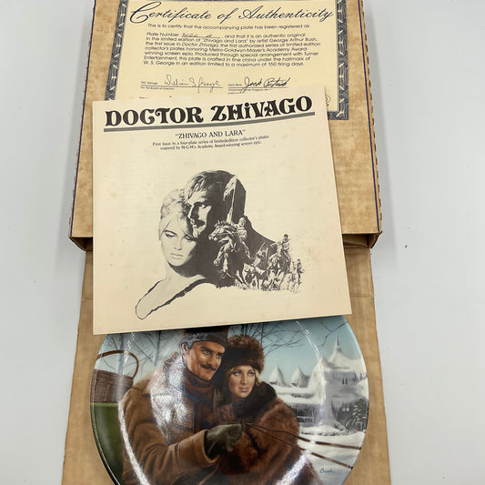 W.L. George Bradford Exchange Limited Edition Dr Zhivago and Lara Vintage 1990 Box COA