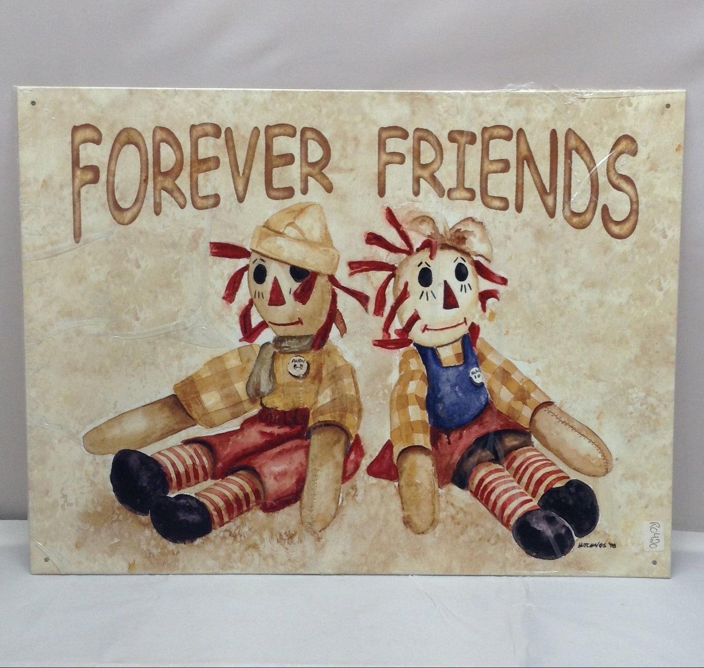Raggedy Ann & Andy "Forever Friends" Vintage 1998 Metal Sign