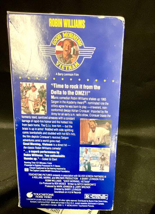 Good Morning Vietnam Vintage 1995 VHS Video Tape Movie Robin Williams Unsealed