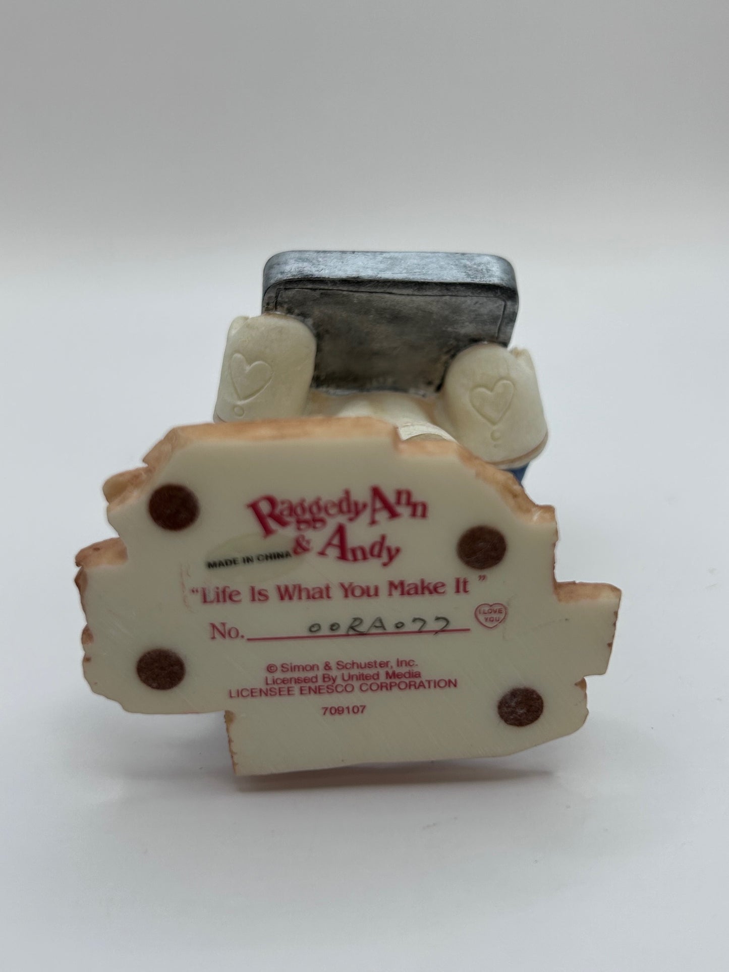 Raggedy Ann & Andy “Life is What You Make It” Vintage Enesco Figurine