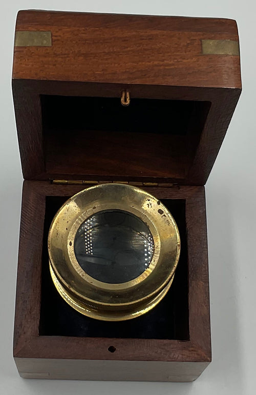 Vintage-style nautical chart magnifier