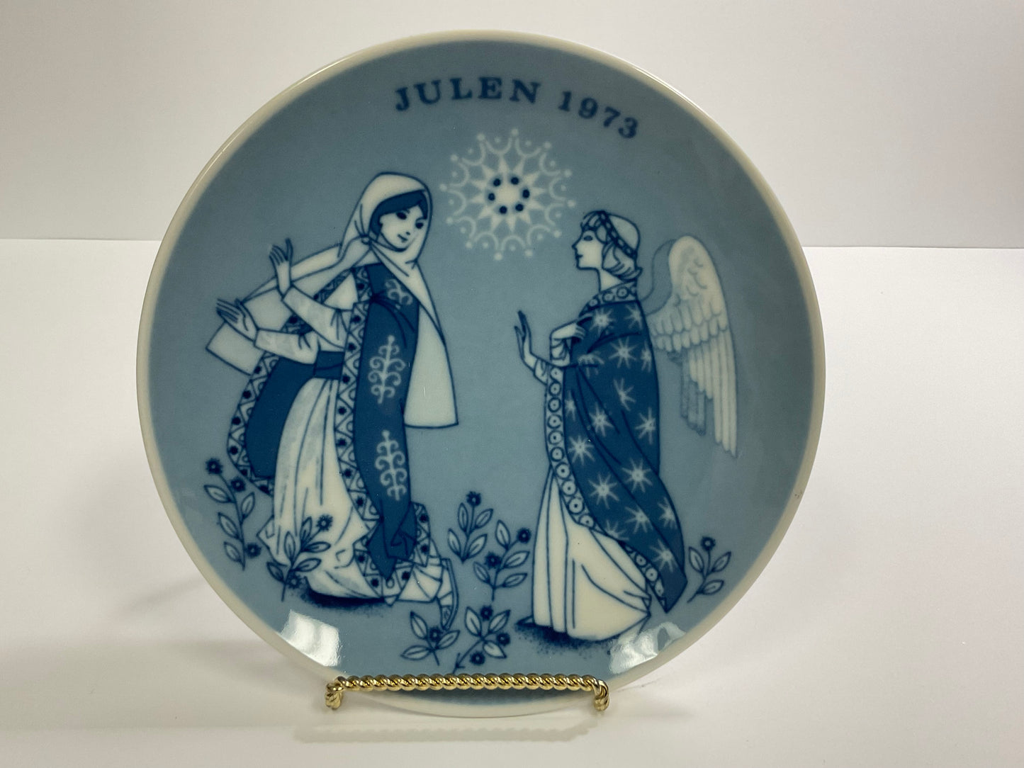 Julen Porsgrund Vintage 1973 Promise of the Saviour Plate With Original Box