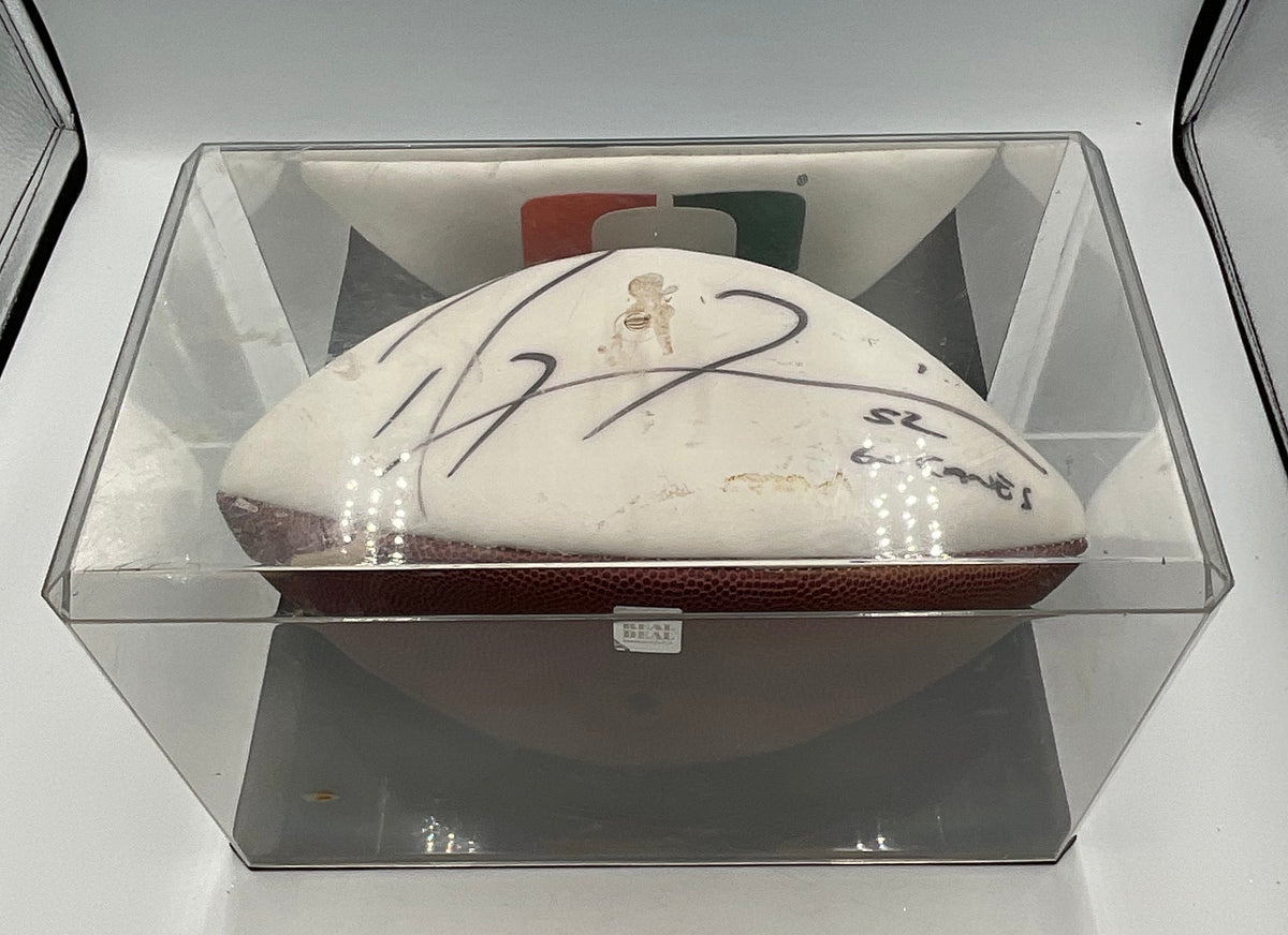 Ray Lewis Autographed University of Miami Hurricanes Football W Certificate of Authenticity