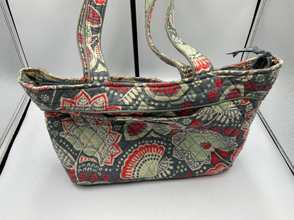 Vera Bradley Quilted cotton Tote Shoulder Bag Floral Paisley grey red