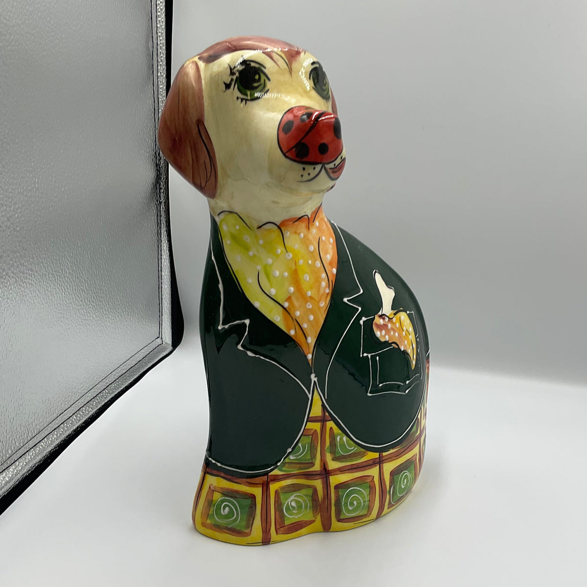 Hand-Painted Ceramic Dog Decorative Figurine