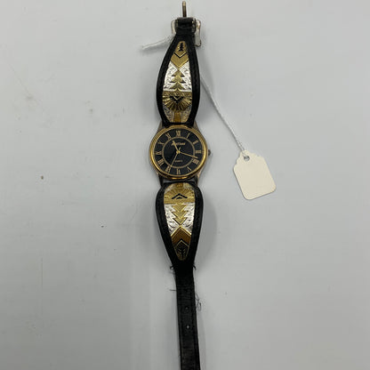 Montana Silversmiths Aztec Silver Gold Black Leather New Battery