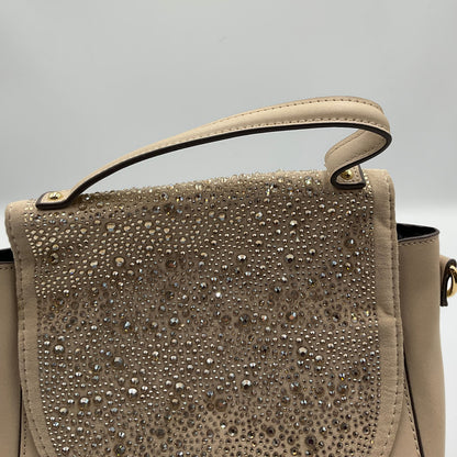 Steve Madden Biege Cream Handbag Shoulder Bag Jeweled Accents