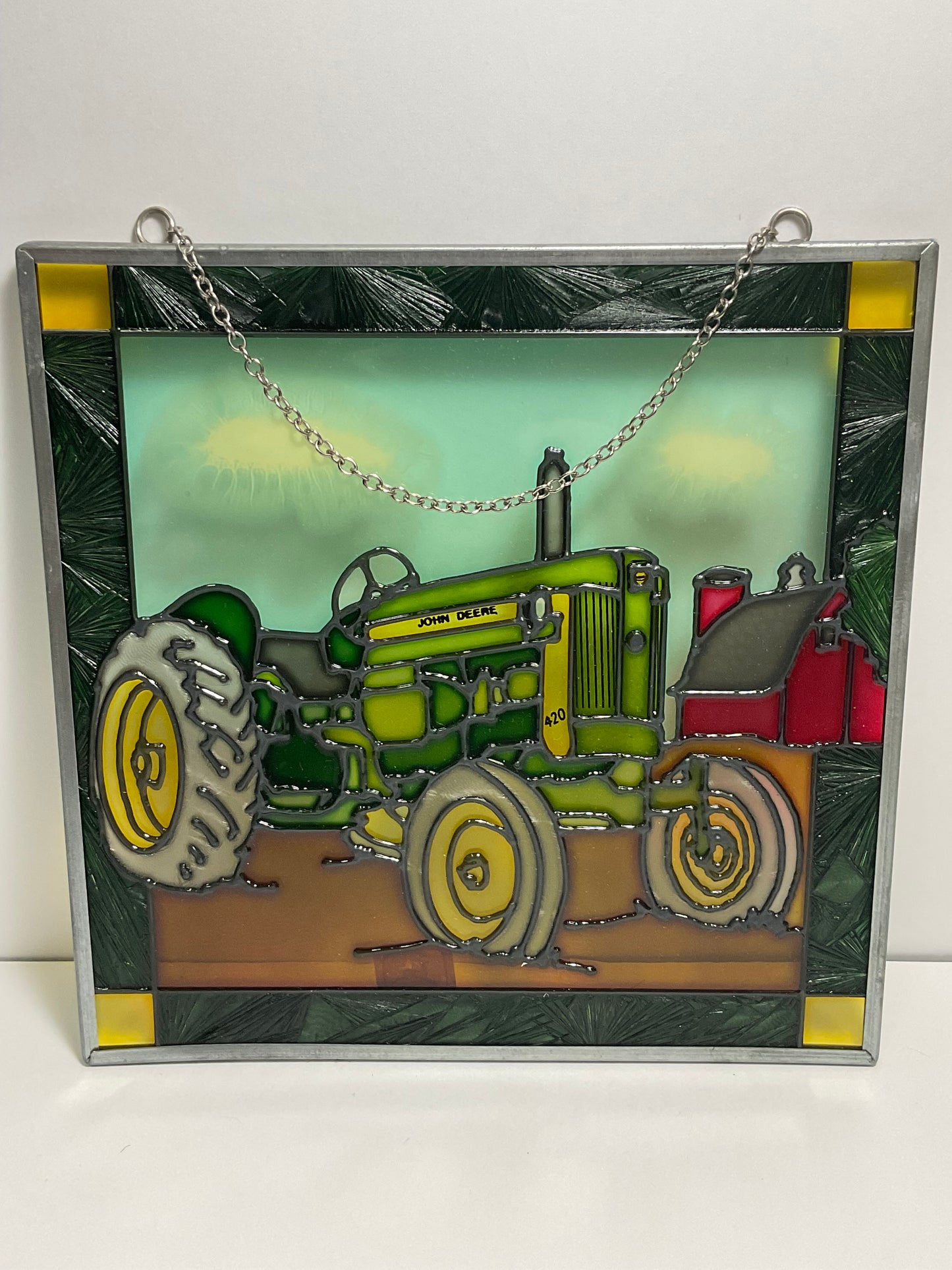 John Deere Glass Painting