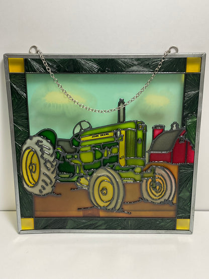 John Deere Glass Painting
