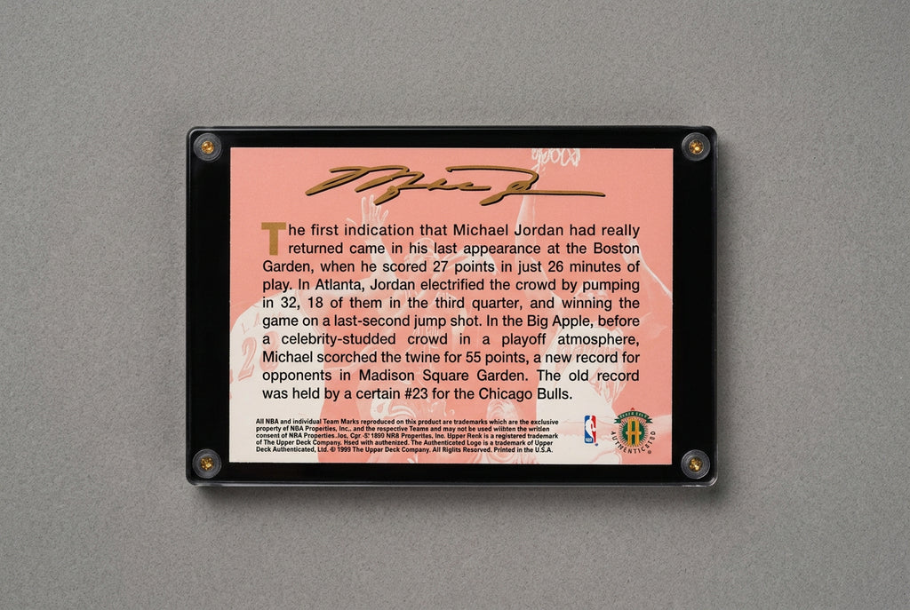 1995 Upper Deck Authenticated Salutes Michael Jordon’s Return To NBA