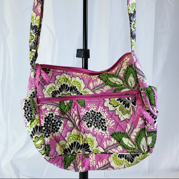 Vera Bradley Pink and Green Floral Flower Print Bag