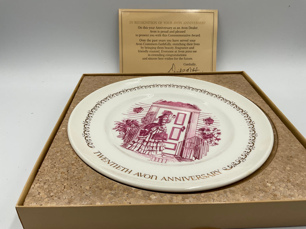 Vintage Collector’s Plate Twentieth Avon Anniversary Plate
