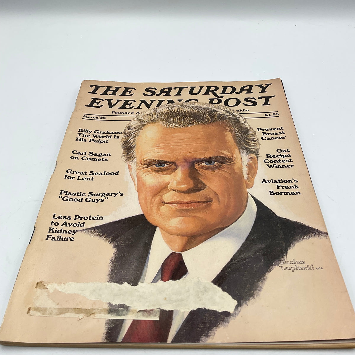 The Saturday Evening Post Vintage March 1986 Billy Graham