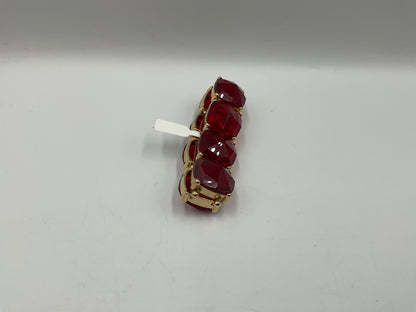 Gold Tone Bracelet with Red stones