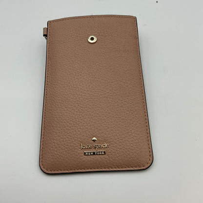 Kate Spade Beige Leather Phone Holder Cardholder Wallet