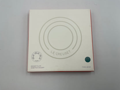 Le Creuset 7.5 inch dessert Plate 19cm stoneware dark green