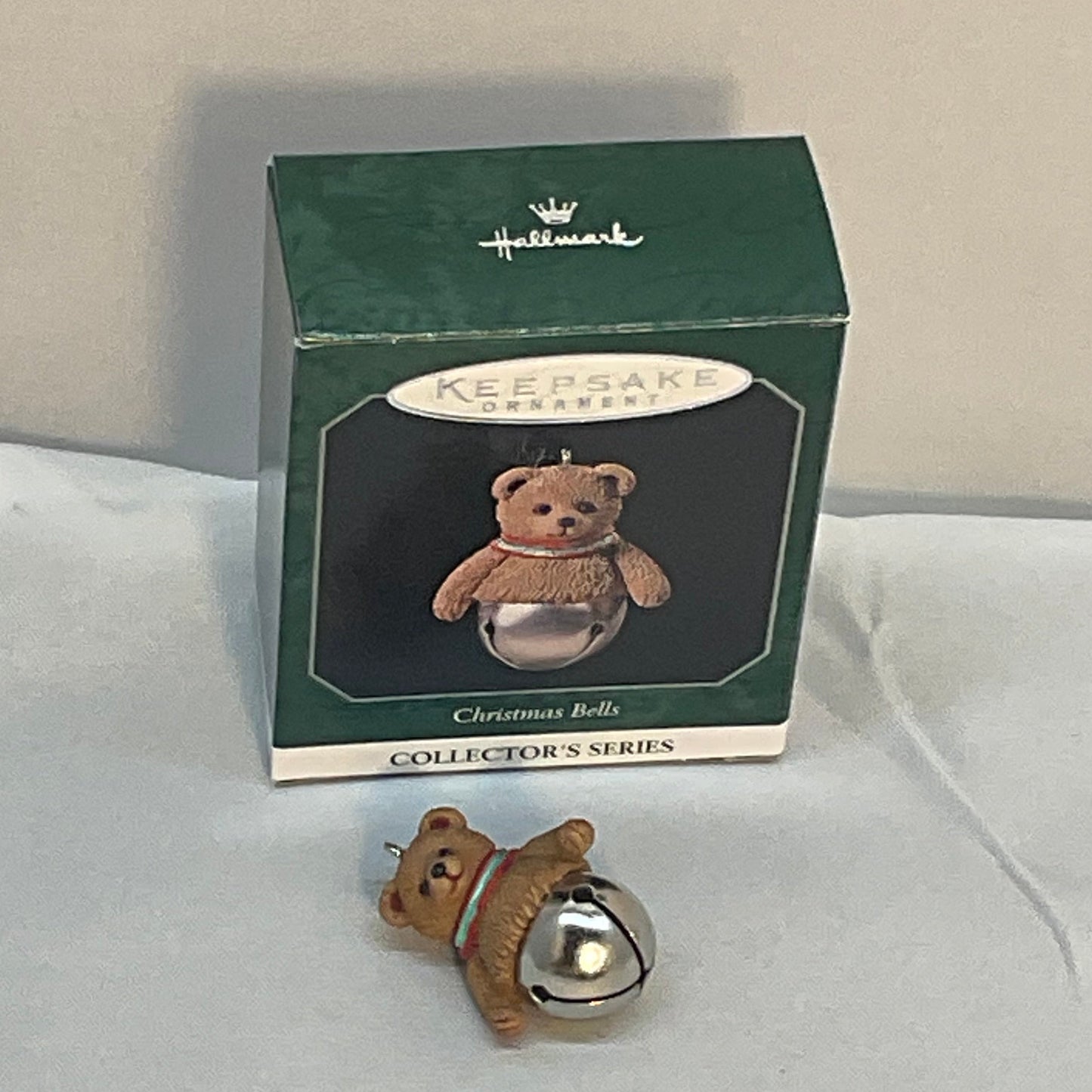 Hallmark Keepsake Miniature Ornament Christmas Bells Series 4th 1998 Bear