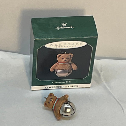 Hallmark Keepsake Miniature Ornament Christmas Bells Series 4th 1998 Bear