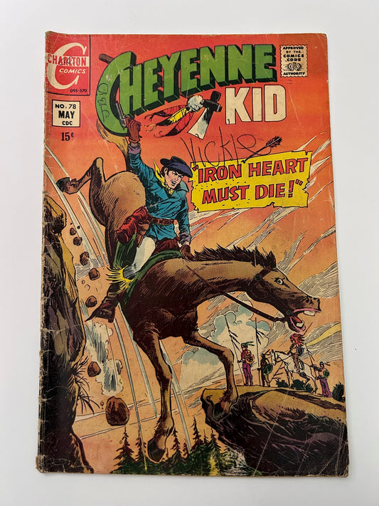Charlton Comics Cheyenne Kid Comic Book Vintage 1970
