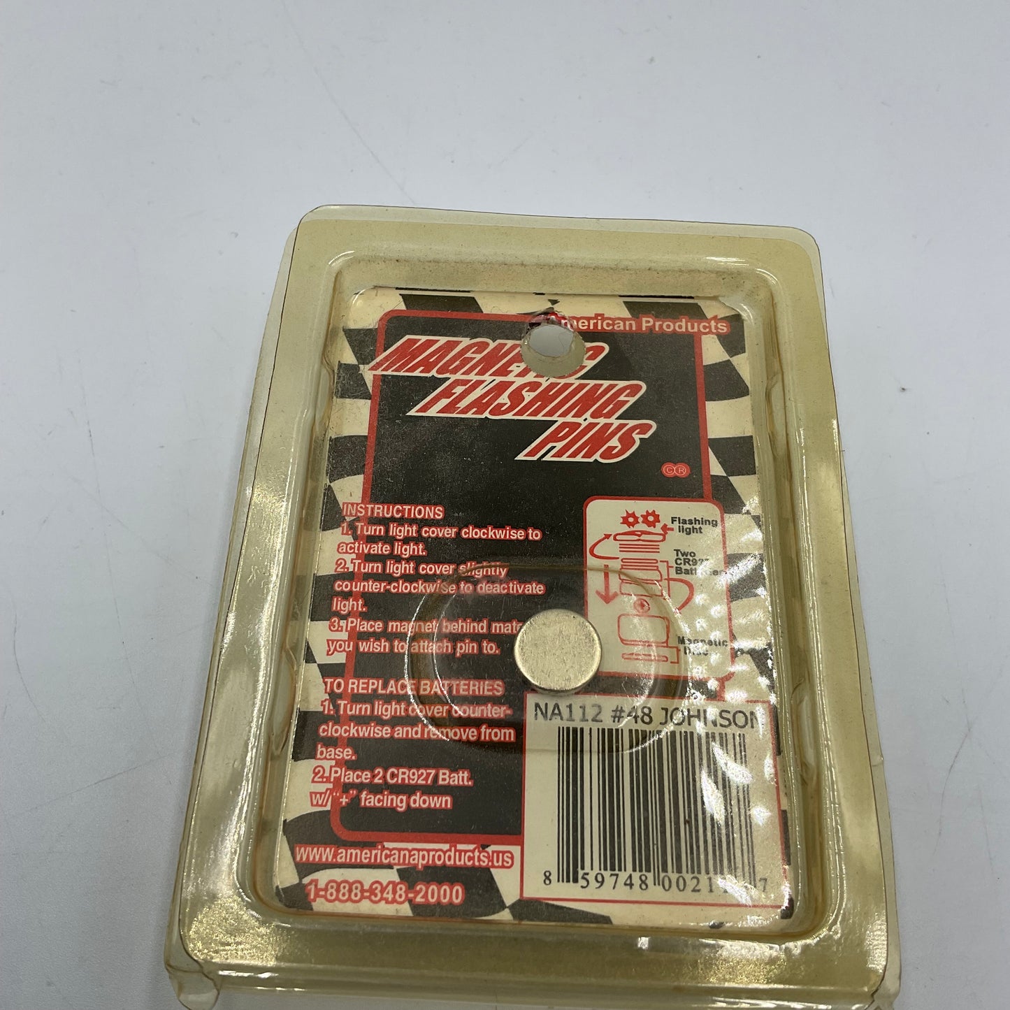 NASCAR Magnetic Flashing Pin#48 Jimmie Johnson