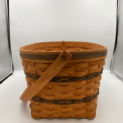 Longaberger Large Oval Shaped Wooden Basket