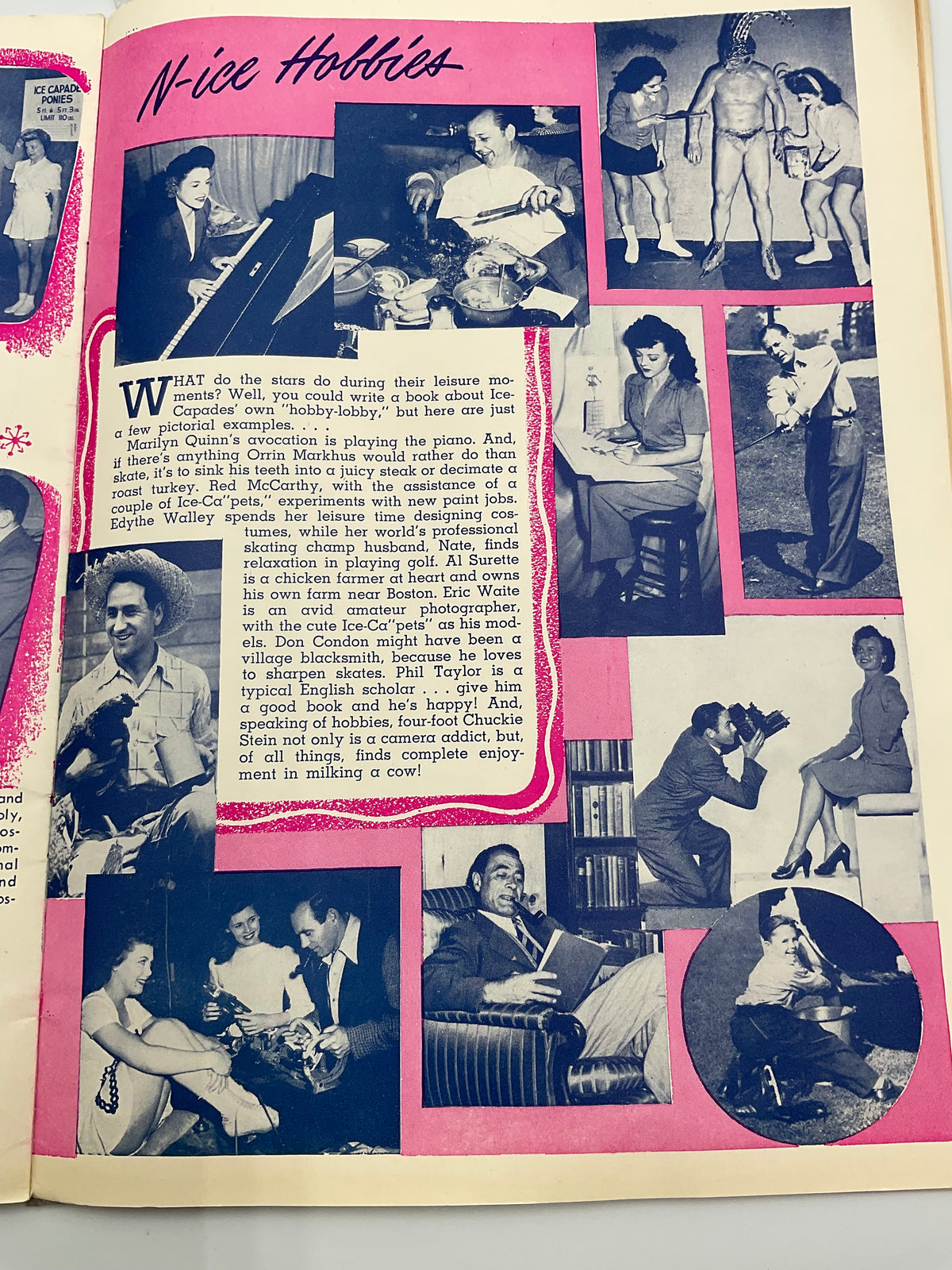 Vintage  Ice-Capades of 1945 Souvenir Program Orginal show booklet