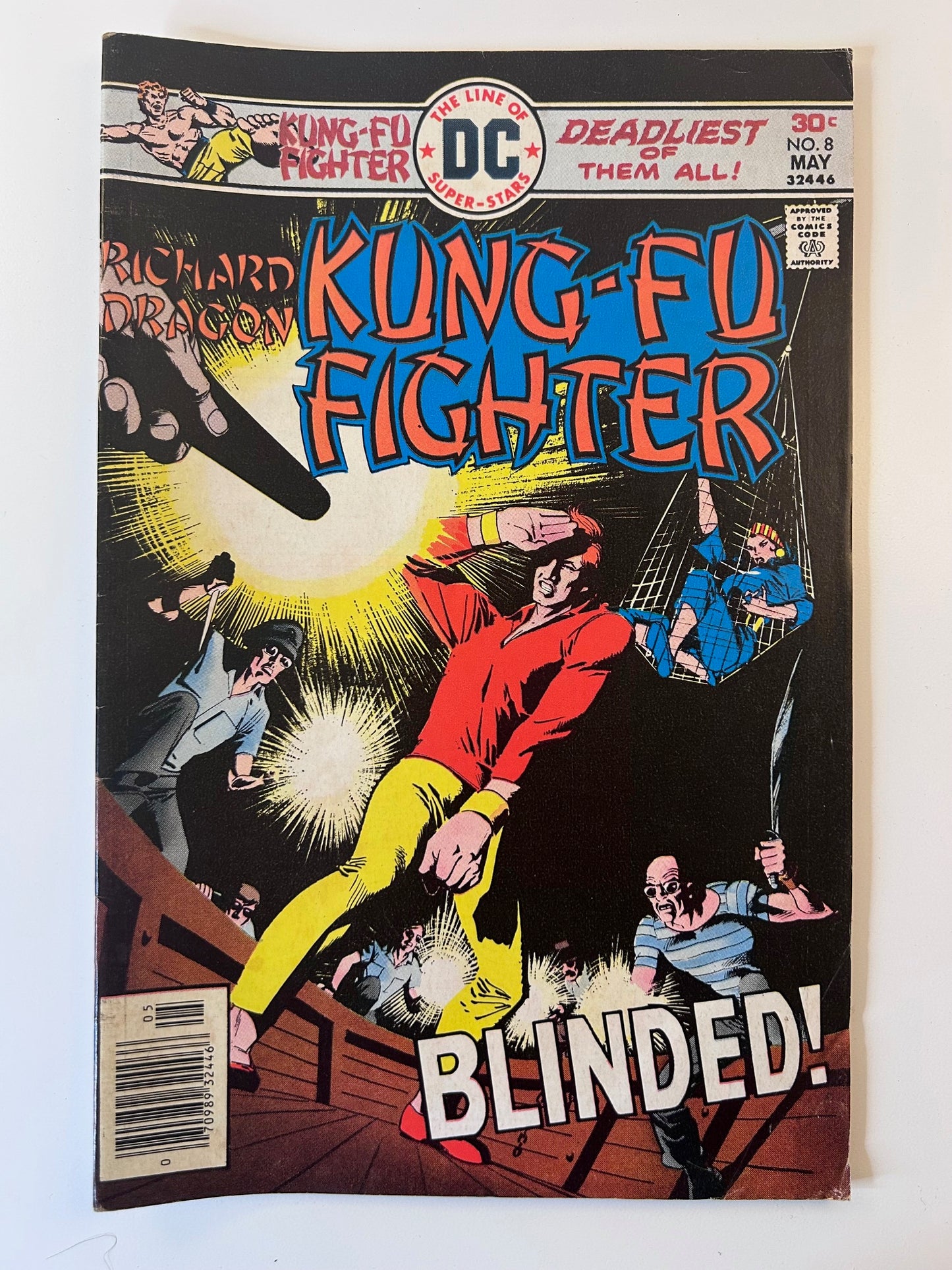 Richard Dragon Kung-Fu Fighter #8 Deadliest of Them All! Blinded! Vintage 1976 DC Comics Comic Book