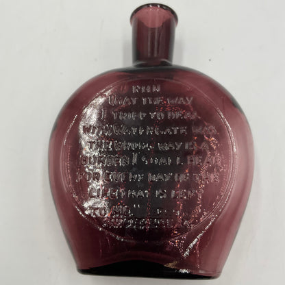Vintage Wheaton Amethyst Carnival Glass Bottle