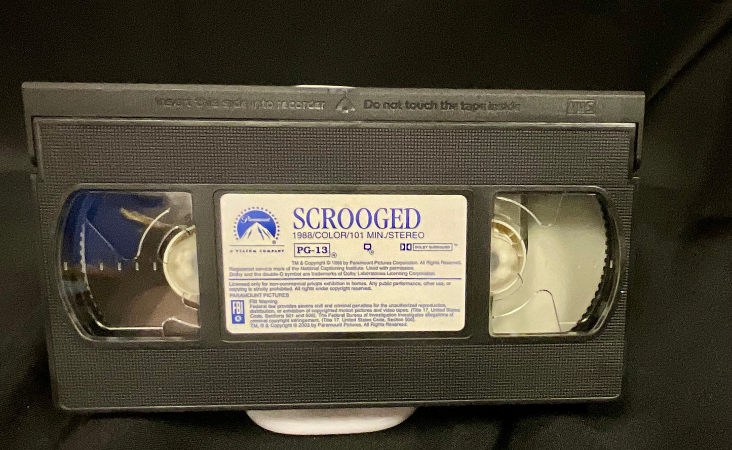 Scrooged Vintage 1988 VHS Video Tape Movie Bill Murray Pre-Owned Film