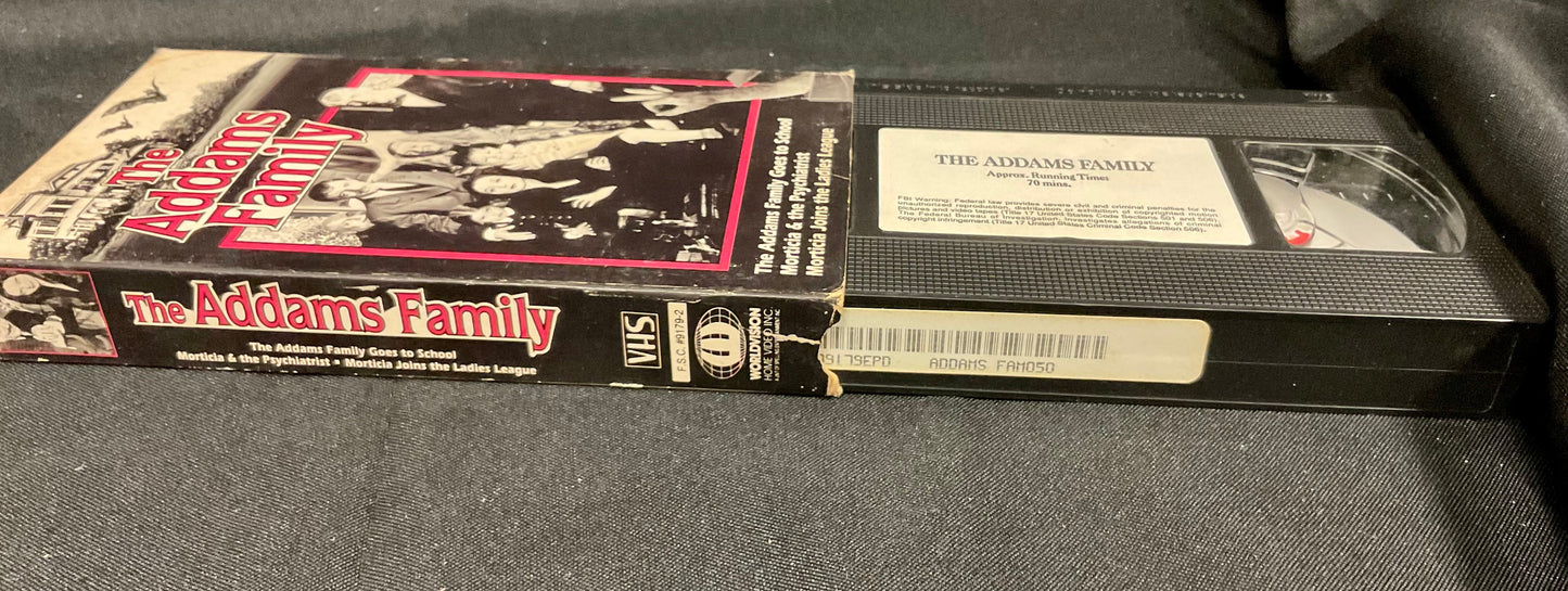 Addams Family Vintage 1964 VHS Video Tape Black and White Movie Film Pre-Owned