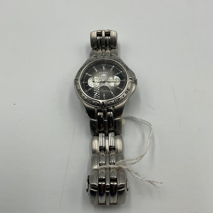 Fossil Blue Quartz BQ-9135 Black/Silver Men's Watch New Battery