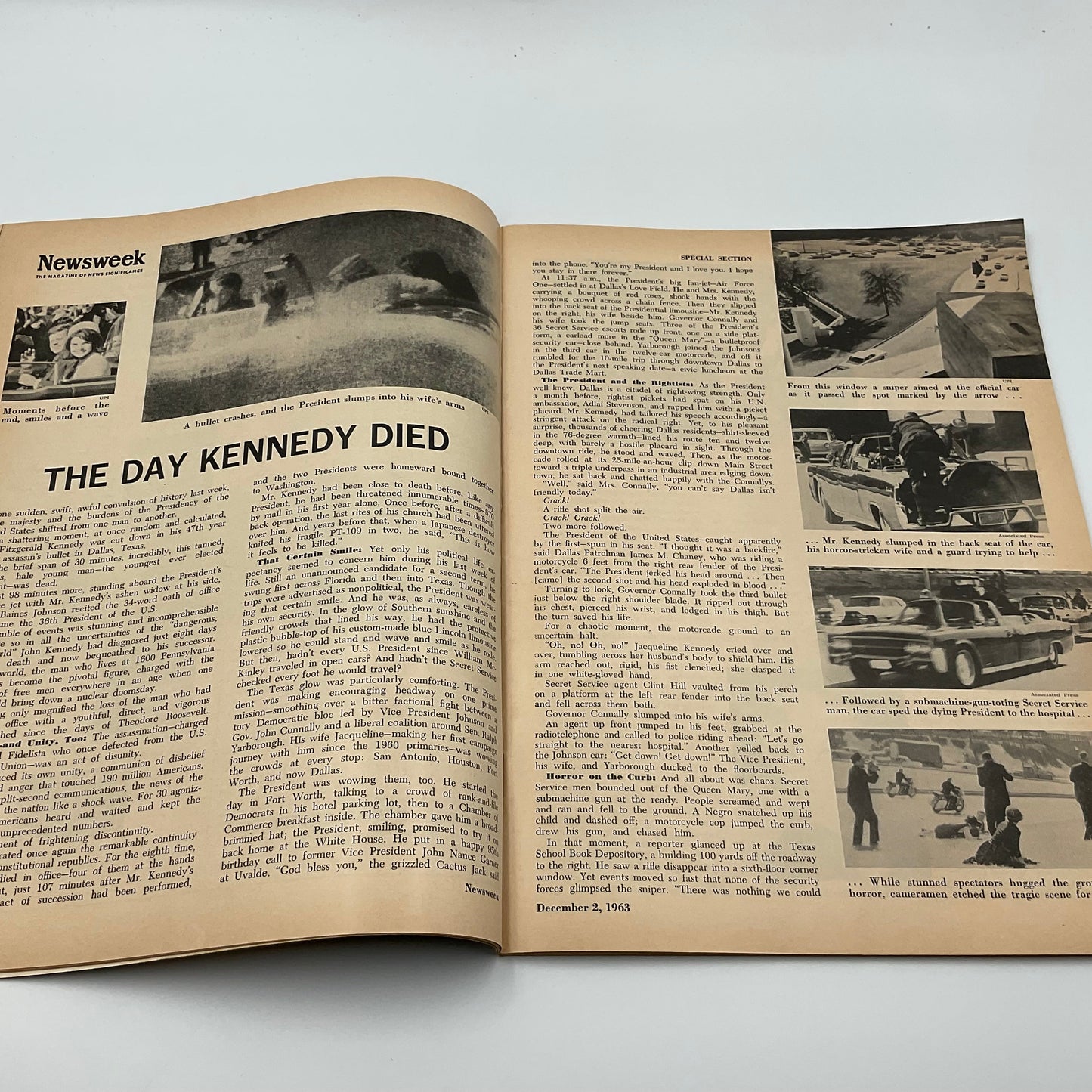 Vintage Newsweek Magazine President John F Kennedy Memorial